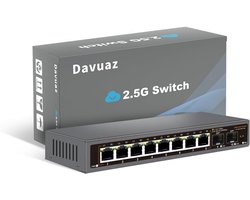 Onbeheerde 2.5G Ethernet Switch met 8x 2.5G poorten en 2x 10G SFP+ poorten | Plug & Play Netwerk Switch