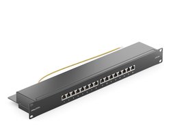 Patchpanel 16 Poorts CAT 6a - Desktop 19 Inch Rackmount - RJ45 - Afgeschermd - Netwerkdistributiepaneel