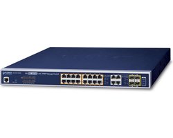 PLANET GS-4210-16P4C netwerk-switch Managed L2/L4 Gigabit Ethernet (10/100/1000) Power over Ethernet (PoE) 1U Blauw