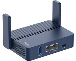 Pocket Formaat Wi-Fi 6 Travel Router met 2.5Gbps Ethernet - Repeater, Extender, VPN