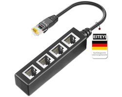 RJ45 Ethernet Splitter Kabel - 1 naar 4 Vrouwelijke Adapters voor Netwerkverbindingen