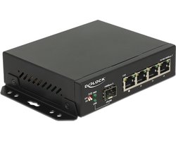 RJ45 Switch 4 Port RJ45 + 1x SFP Schacht