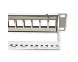 ROLINE Cat.6 19" Keystone Patchpaneel, 24P, afgeschermd, grijs
