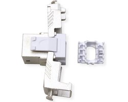 ROLINE Cat.6A (Klasse EA) Keystone, RJ-45, afgeschermd, zonder gereedschap, GHMT, zilver