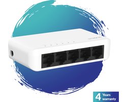 Strong SW5000P netwerk-switch Gigabit Ethernet (10/100/1000) Wit