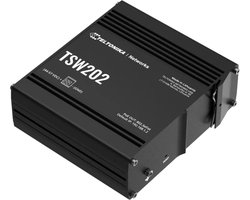 Teltonika TSW202 Managed L2 Gigabit Ethernet (10/100/1000) Power over Ethernet (PoE) Aluminium, Blauw