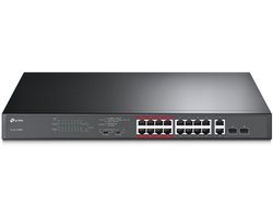 TP-Link TL-SL1218MP - Netwerk Switch - Unmanaged - 16 Poorten