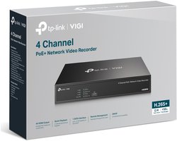 TP-Link VIGI NVR1004H-4P Netwerk Video Recorder (NVR) Zwart