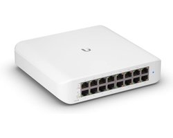 UniFi Switch Lite - Netwerk Switch PoE - Netwerk Uitbreiden - PoE+ Ondersteuning - 16 Poorten - Wit