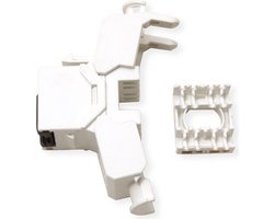 VALUE Cat.6A (Class EA) Keystone, RJ-45, onafgeschermd, zilver, zonder gereedschap, wit