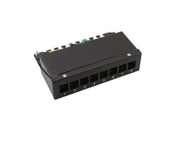 VALUE Keystone module houder, 8-poorts, zwart