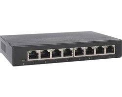 White-label® Netwerk Switch - Netwerk splitter - Unmanaged - 8 Poorten - Zwart