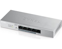 Zyxel GS1200-5HP v2 - Switch - Beheerd - 1 x 10/100/1000 + 4 x 10/100/1000 (PoE+) - desktop - PoE+ (60 W)