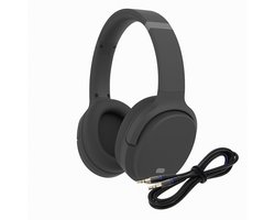 Denver - 2 in 1 - Bluetooth Draadloze & Bedraad Koptelefoon - Inclusief AUX Kabel - Active Noise Canceling - Draadloos of met draad - Handsfree Bellen - Zwart