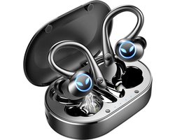 Draadloze Bluetooth Sportoortelefoons – In-Ear met 48U Speelduur, Actieve Ruisonderdrukking, Waterdicht & USB-C Snelladen