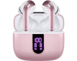 Draadloze hoofdtelefoon met microfoon en touchbediening Roze