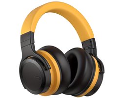 Draadloze Over-Ear Koptelefoon – Actieve Ruisonderdrukking – Diepe Bas – 30 Uur Speeltijd – Geel/Zwart