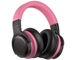 Draadloze Over-Ear Koptelefoon – Actieve Ruisonderdrukking – Diepe Bas – 30 Uur Speeltijd – Roze/Zwart