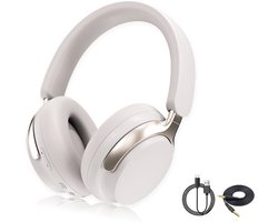 Gloovon® - Koptelefoon Draadloos - Bluetooth 5.3 - Opvouwbaar en Lichtgewicht - Koptelefoon met Microfoon - Zilver