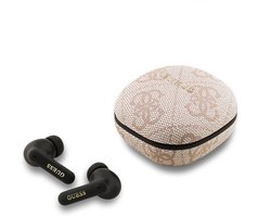 Guess 4G Script Logo ENC TWS Oordopjes – ENC – draadloos – PU‑leer afwerking – Roze