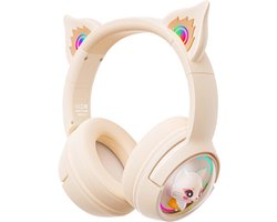 IBETTERTEC - Over-Ear Koptelefoon - Bluetooth Koptelefoon - Noise Cancelling Gaming Headset - Bluetooth Koptelefoon met Ruisonderdrukking voor Kattenoren - 55 uur Speeltijd - Met 3,5 mm Bedrade Modus voor Alleen Audio - Over-Ear Koptelefoon met RGB-v
