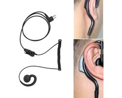 JeiibrZui Walkie-Talkie Headset - Oortje Voor Portofoons - Compatibel Met Motorola A8 XIR P3688 C1200 GP3188 - Ergonomisch & Verliesvrij Geluid - 1 Stuk - Zwart