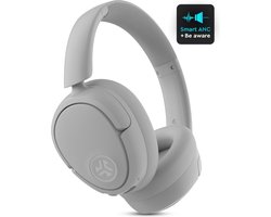 JLAB Jbuds LUX ANC Koptelefoon Draadloos - Noise Cancelling Hoofdtelefoon – 70 Uur Speeltijd – Be Aware Audio – Bluetooth Multipoint – Aanpasbare Equalizer Instellingen – Inklapbaar Design Met Zachte Oorkussens - Wit