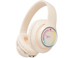 KINSI Draadloze Bluetooth-headset, over-ear gaming-hoofdtelefoon met achtergrondverlichting, Bedrade headset, RGB-ruisonderdrukking