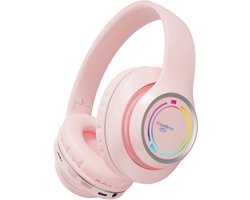 KINSI Draadloze Bluetooth-headset,over-ear gaming-hoofdtelefoon met achtergrondverlichting,Bedrade headset