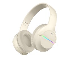 KINSI Draadloze Gaming Headset met RGB-Verlichting - koptelefoon meisje - Bluetooth Hoofdtelefoon voor Gamen & Sport,kaki