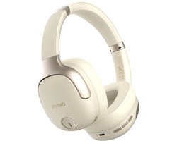 Manta Rytmo Elegance Cream Draadloze On-Ear Hoofdtelefoon – Bluetooth 5.3, ANC, 50u Speeltijd, Opvouwbaar, Inclusief Case, USB-C & AUX