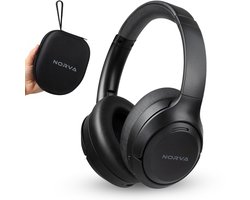 Norva - Draadloze Noise Cancelling Koptelefoon - Tot 60 uur batterij - Actieve noise cancelling tot 35dB - Opvouwbaar - Over-ear hoofdtelefoon - Inclusief opbergcase - Zwart
