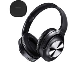 PowerLocus Draadloze over-ear koptelefoon met Noise Cancelling – Microfoon – Wireless & met Aux kabel Mode – incl. Premium Case - Zwart