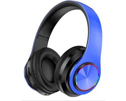 Pro Care Excellent Quality® Headset met Microfoon LED verlichting - Headset Draadloos - Bluetooth - Active Noise Reduction - SD card mogelijkheid - Kleur Blauw
