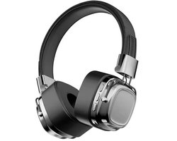 Retro Look Hoofdtelefoon - Koptelefoon - Headphone - Vintage Look - Bluetooth - PC Gaming Headset - Wireless - Draadloos - Zilver / Bruin - Mobile Telefoon