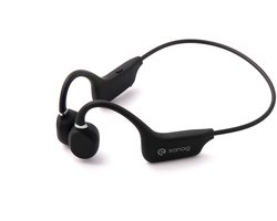 Sanag Bone Conduction Headphone-Draadloze Sport Headphone – Bluetooth Sport Hoofdtelefoon – Open Ear Draadloze Koptelefoon – Waterdicht, Lichtgewicht & Met Microfoon – Voor Hardlopen en Fietsen –Zwart – Sanag