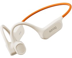 Sercano Bone Conduction Headphone - IPX8 Waterdicht - 32GB Geheugen - Geschikt Voor Zwemmen - 8 Uur Batterijduur - Sport & Fitness - Beige