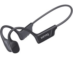 Sercano Bone Conduction Hoofdtelefoon – Draadloze Koptelefoon voor Sport, Hardlopen & Fietsen – Bluetooth 5.4 – IPX7 Waterdicht – Lichtgewicht & Comfortabel – Krachtige Bas – Geen Geluidslekken – 8 Uur Batterijduur – Zwart