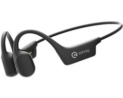 Sercano Draadloze Sport Headphones – Koptelefoon Fietsen & Hardlopen – 7 Uur Batterij – IPX7 Waterdicht, Lichtgewicht & Noise Cancelling – Open Ear Design – Titanium Frame – Hardlopen / Fietsen / Fitness – Zwart