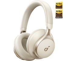 soundcore by Anker Space One Draadloze Over-ear Koptelefoon Wit - Headphones - Active Noise Cancelling, Multipoint Connection, 55 uur accuduur, Bluetooth 5.3, LDAC, Hi-Res Certified