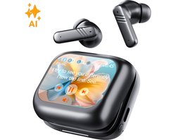 SYTIFRO Draadloze oordopjes - oortjes draadloos - Bluetooth Oortjes met Noise Cancelling - LED Display -in-ear-hoofdtelefoon - Oortjes draadloos- Touch functie - Geschikt voor elke smartphone & laptop - zwart