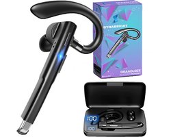Dynabright Draadloze Headset – Noise Canceling - Handsfree bellen – Incl Oplaadkoffer - Bluetooth Headset met Microfoon - Oortjes draadloos met microfoon