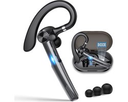 DynaBright Draadloze Headset PRO - Noise Canceling – Incl Oplaadkoffer - Bluetooth 5.1 - Bluetooth Headset – Handsfree Bellen Auto - Oortjes Draadloos met Microfoon