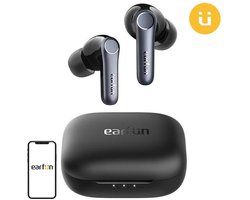 Earfun AirPods Pro 4 - Air Pro 4 - oplaadcase met snellader - USB-C - instelbare Noisecancelling - 6 microfoons - cVc 9.0 technologied - 52 uur gebruikstijd met case - pauzeert automatisch muziek bij uitdoen