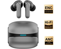 Fitbeats K505 - Noise cancelling oordopjes - draadloze oordopjes - Premium bluetooth oordopjes - Kras bestendig - Metalen zink case - 4 Ai microfoons - Geschikt voor Apple en Android - Sport oortjes - Bluetooth oordopjes