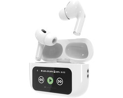 GMB-Audio TWS In-ear Oordopjes met LCD-display en Active Noise Cancelling, Wit