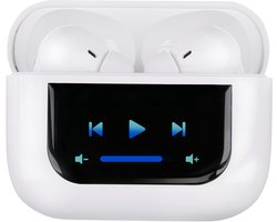 Grundig Draadloze Oordopjes Bluetooth 5.4 - Oortjes Draadloos met Microfoon en Noise Cancelling - Bluetooth Oordopjes met Touch Control - In-Ear met LED Display - Wit