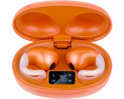 Grundig Draadloze Oordopjes Bluetooth - Oortjes Draadloos Met LED Display en Oplaadcase - In-Ear Met OWS Technologie en USB-C Lader - Oranje