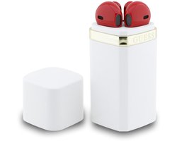 Guess Draadloze Oordopjes met Oplaadcase - Bluetooth 5.4 - 4,5 Uur Speeltijd - USB-C Snelladen - Luxe Witte Edition - In-Ear Earbuds met Microfoon