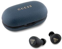 Guess - Grained Classic Logo - Bluetooth Headphones / Oordopjes - TWS + Docking Station - Blauw